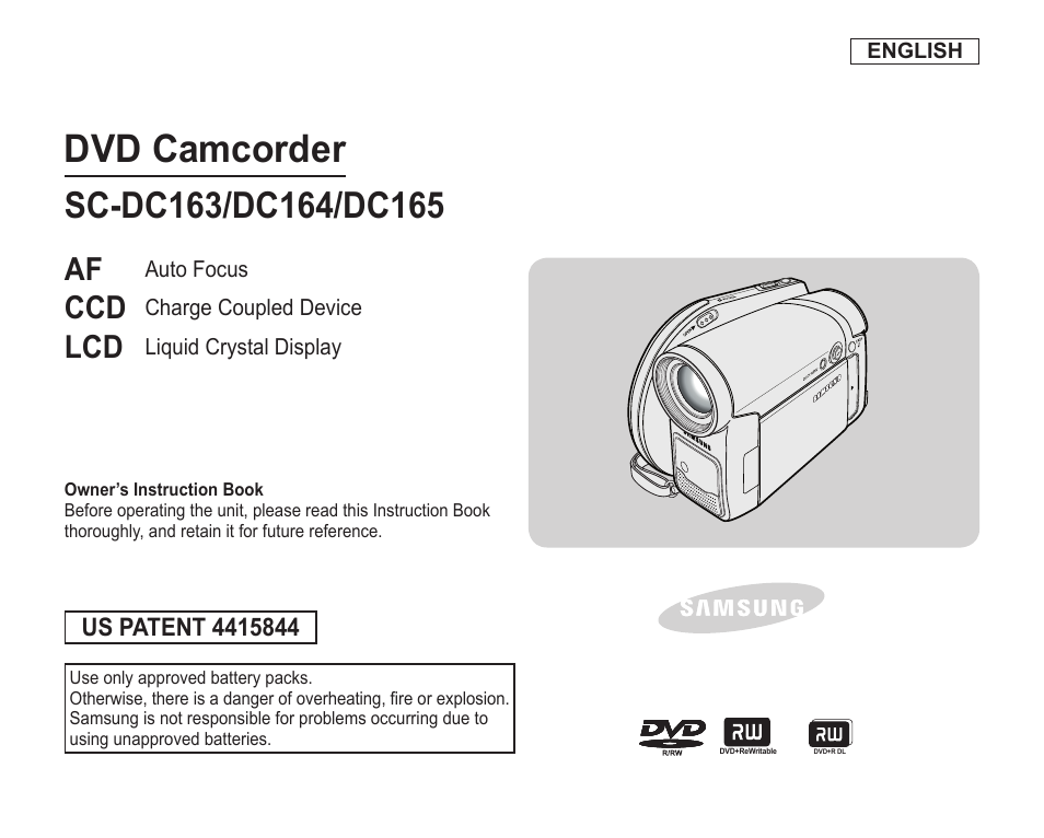 Samsung SC-DC163-XAP User Manual | 136 pages