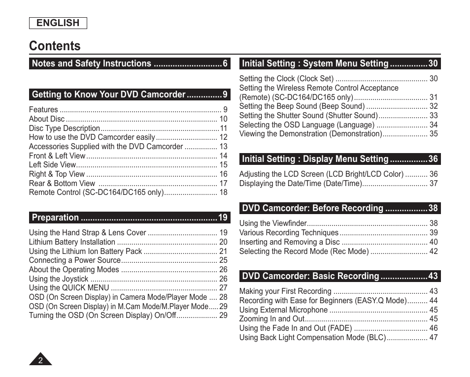 Samsung SC-DC163-XAP User Manual | Page 6 / 136