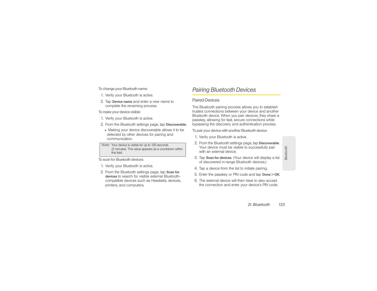 Pairing bluetooth devices | Samsung SPH-M580ZKASPR User Manual | Page 137 / 230