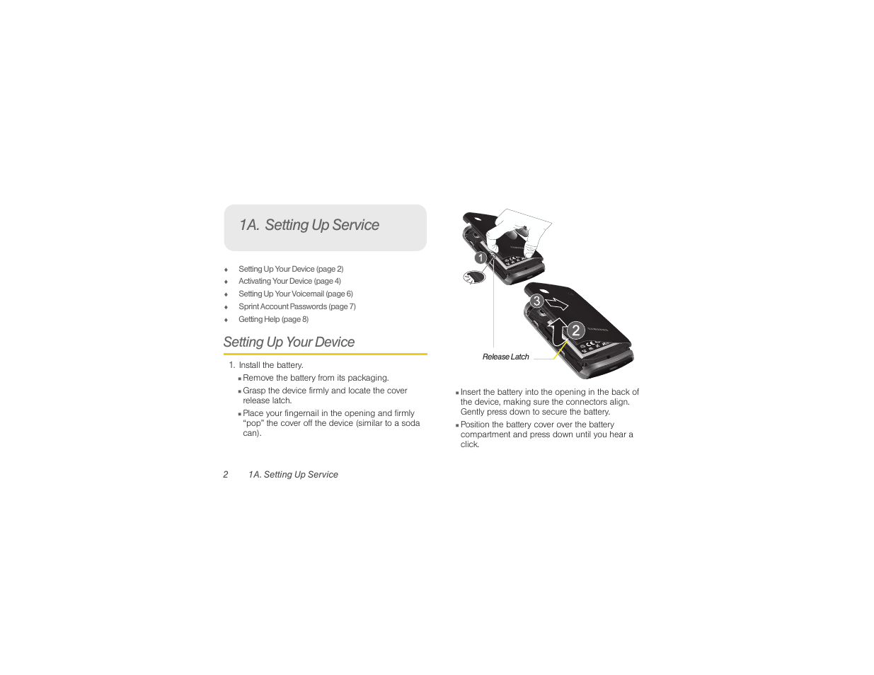 1a. setting up service, Setting up your device | Samsung SPH-M580ZKASPR User Manual | Page 16 / 230