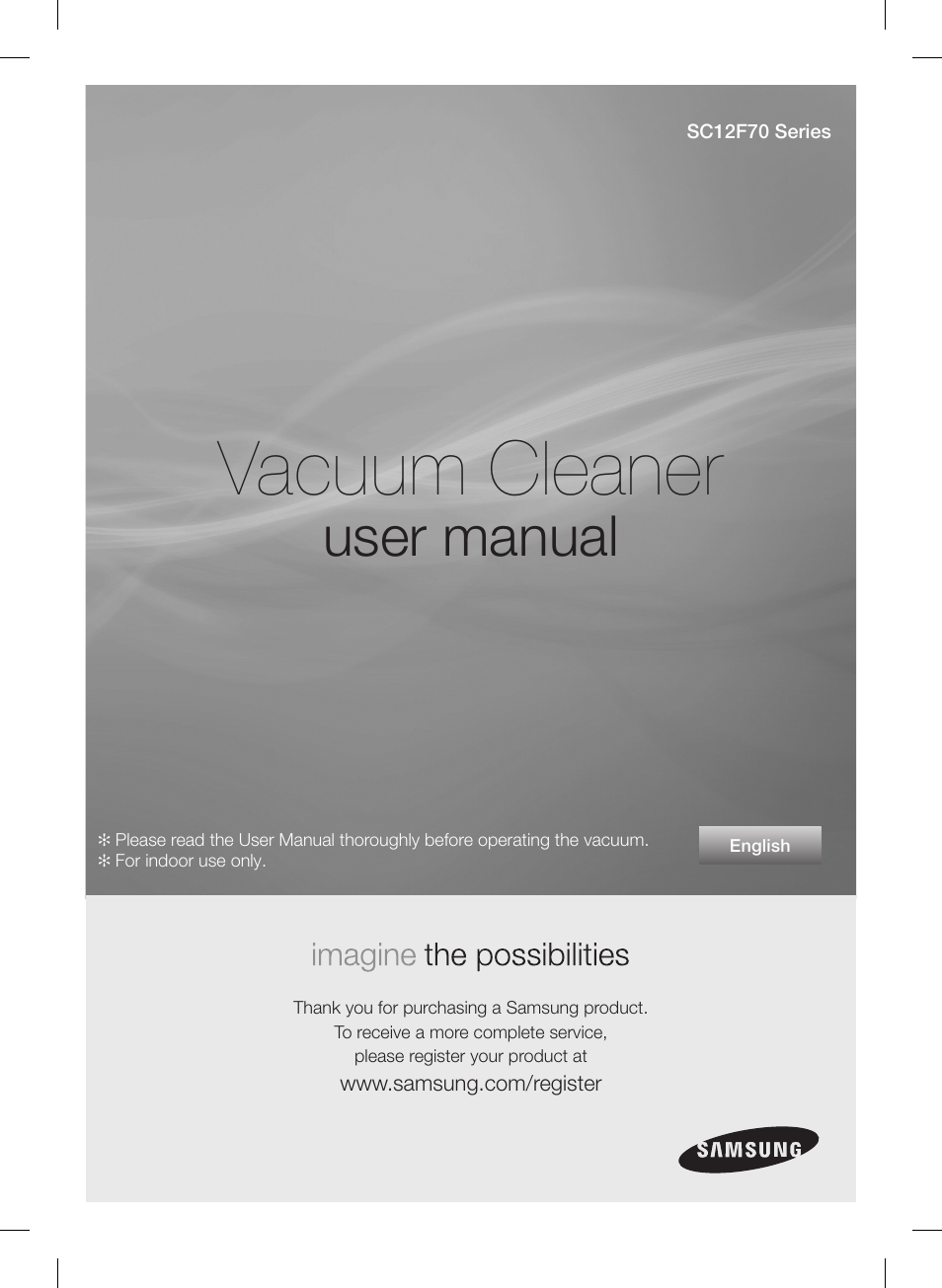 Samsung VC12F70HNHR-AA User Manual | 72 pages