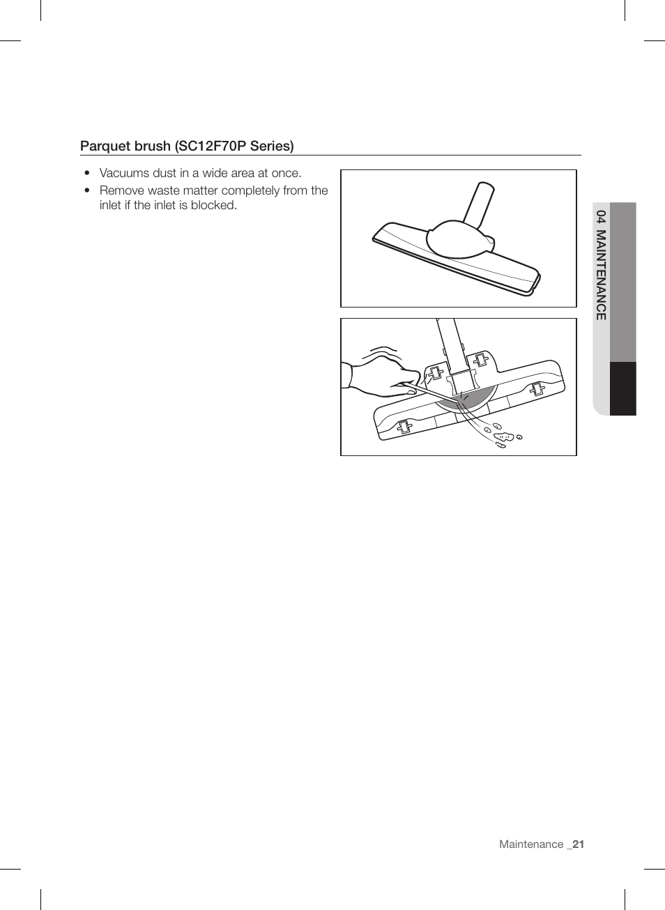 Samsung VC12F70HNHR-AA User Manual | Page 21 / 72
