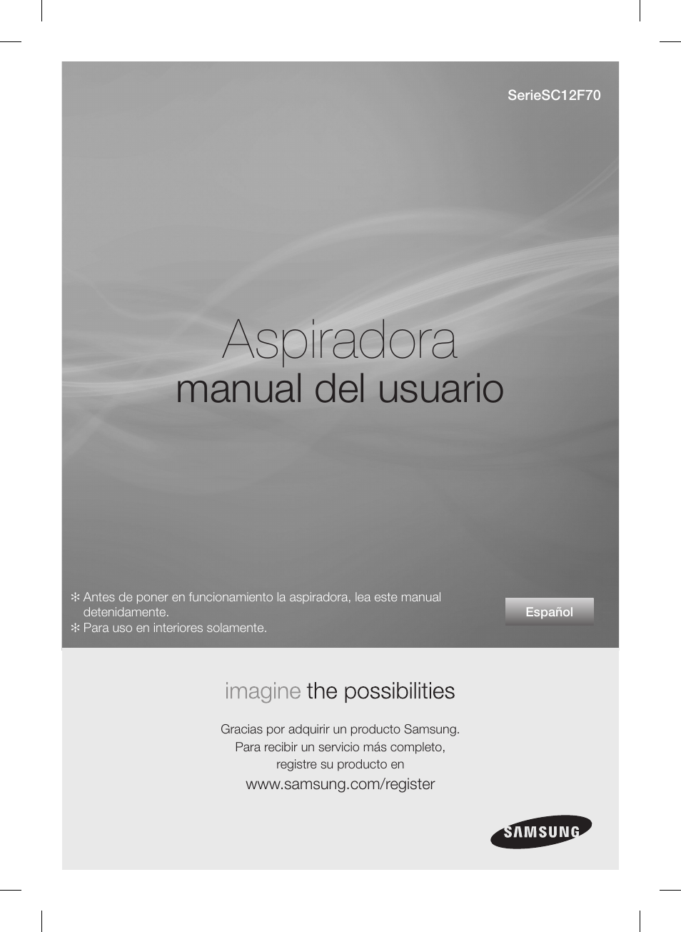 Aspiradora, Manual del usuario | Samsung VC12F70HNHR-AA User Manual | Page 49 / 72
