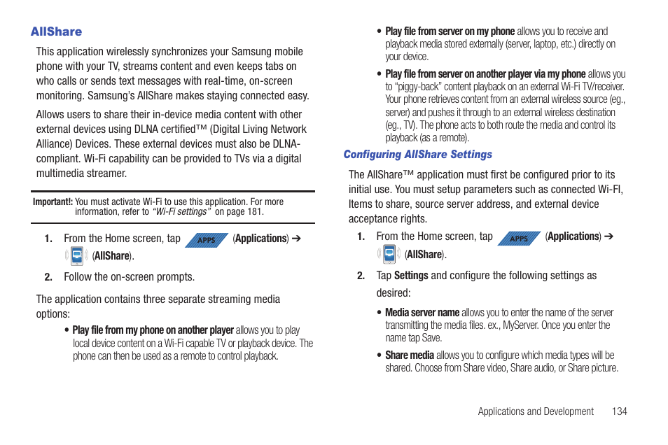 Allshare | Samsung SGH-T839HAATMB User Manual | Page 139 / 262