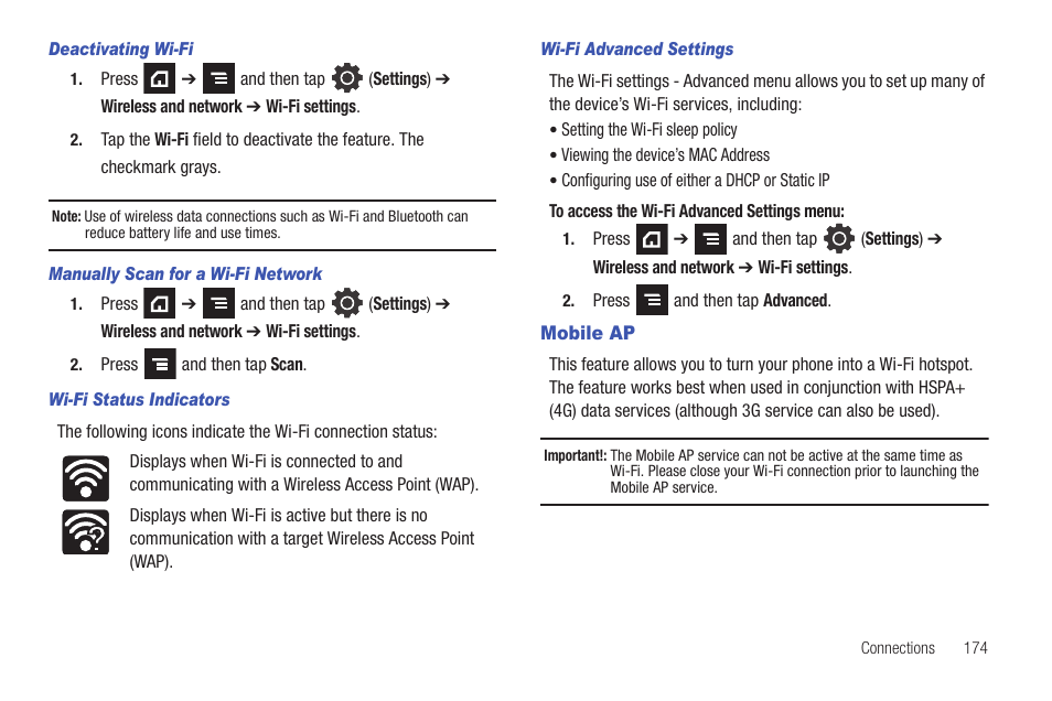 Mobile ap | Samsung SGH-T839HAATMB User Manual | Page 179 / 262