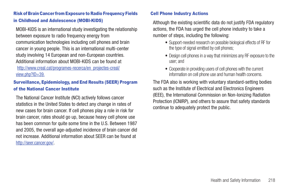 Samsung SGH-T839HAATMB User Manual | Page 223 / 262