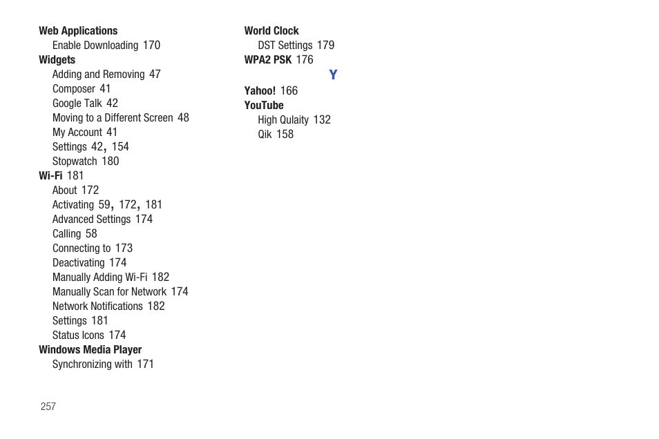 Samsung SGH-T839HAATMB User Manual | Page 262 / 262