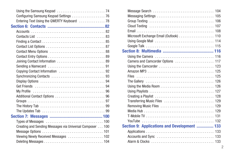 Samsung SGH-T839HAATMB User Manual | Page 7 / 262