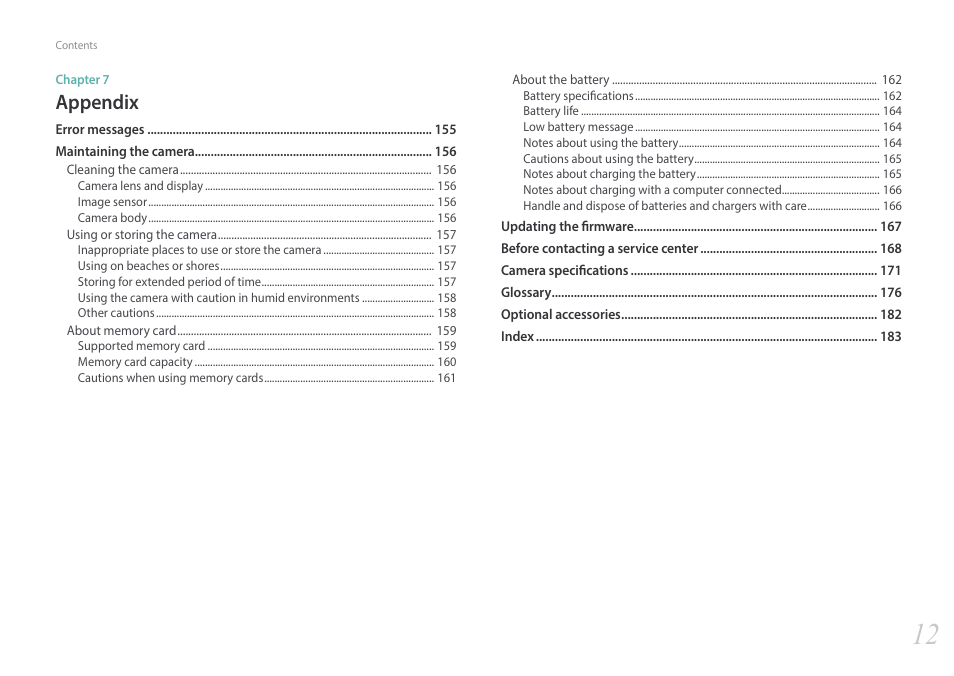 Appendix | Samsung EV-NX3000BOIUS User Manual | Page 13 / 186