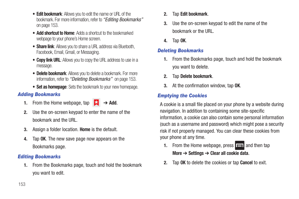 Samsung SGH-T589HBBTMB User Manual | Page 158 / 240