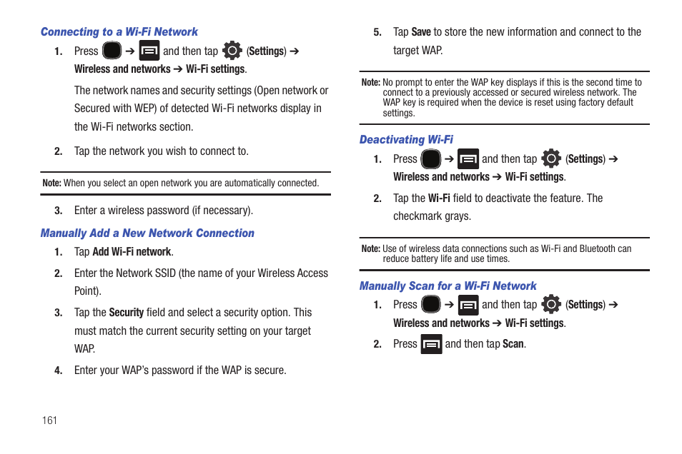 Samsung SGH-T589HBBTMB User Manual | Page 166 / 240