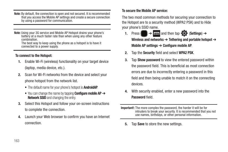 Samsung SGH-T589HBBTMB User Manual | Page 168 / 240