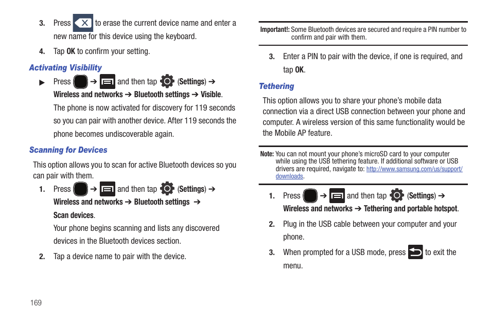 Samsung SGH-T589HBBTMB User Manual | Page 174 / 240