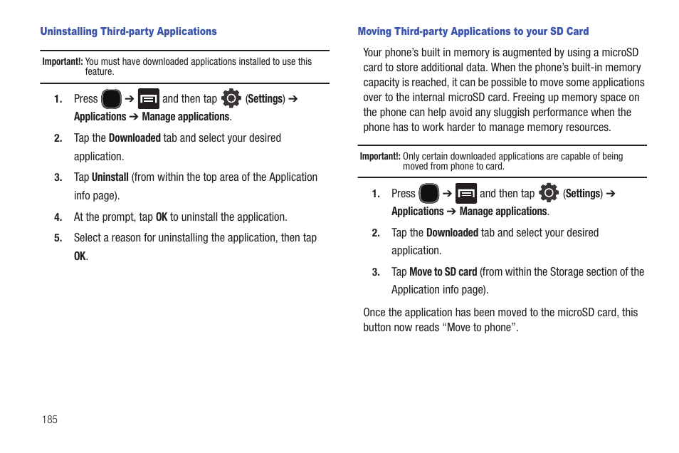 Samsung SGH-T589HBBTMB User Manual | Page 190 / 240