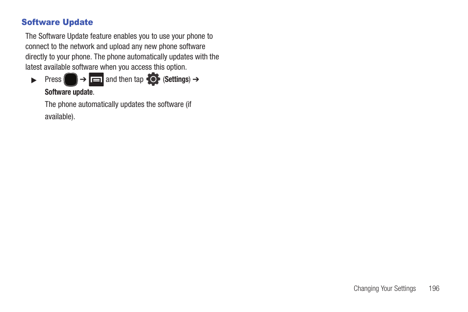 Software update | Samsung SGH-T589HBBTMB User Manual | Page 201 / 240