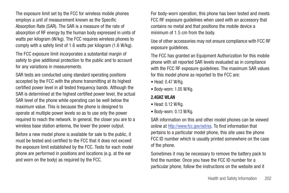 Samsung SGH-T589HBBTMB User Manual | Page 207 / 240