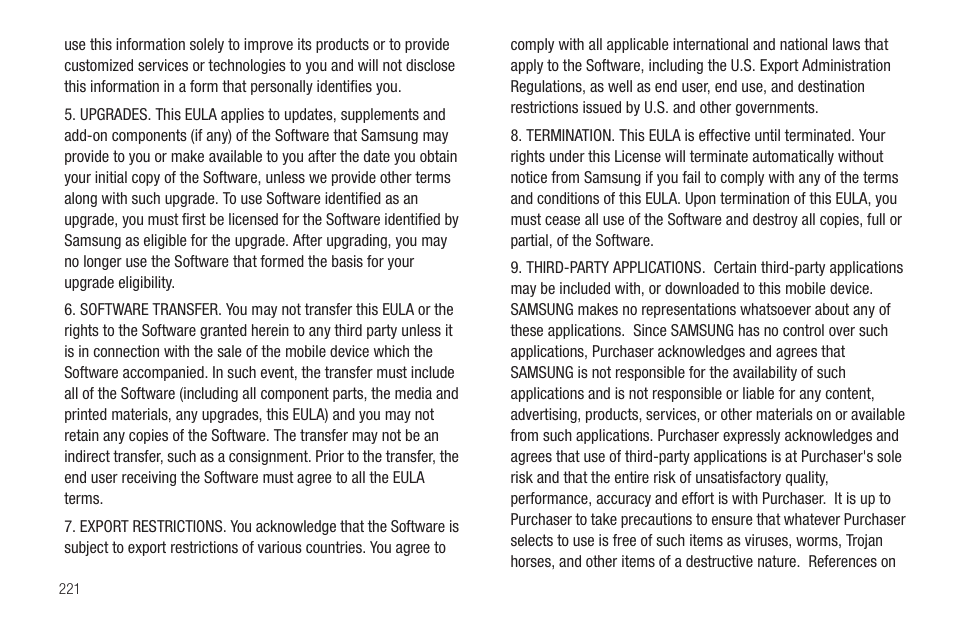 Samsung SGH-T589HBBTMB User Manual | Page 226 / 240