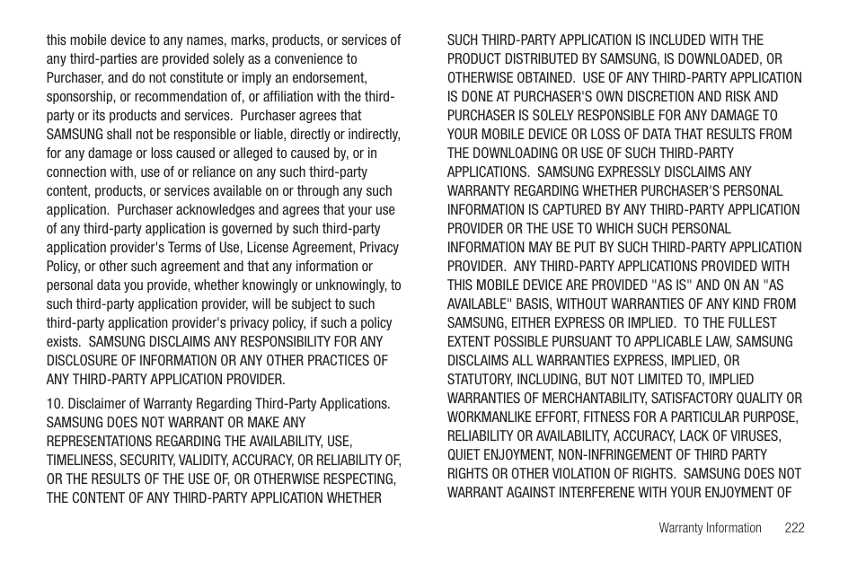 Samsung SGH-T589HBBTMB User Manual | Page 227 / 240