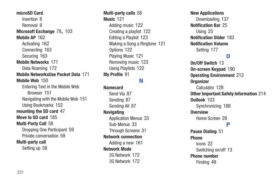 Samsung SGH-T589HBBTMB User Manual | Page 236 / 240