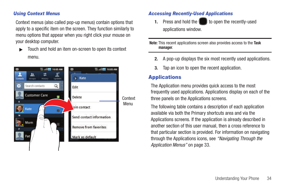 Applications | Samsung SGH-T589HBBTMB User Manual | Page 39 / 240