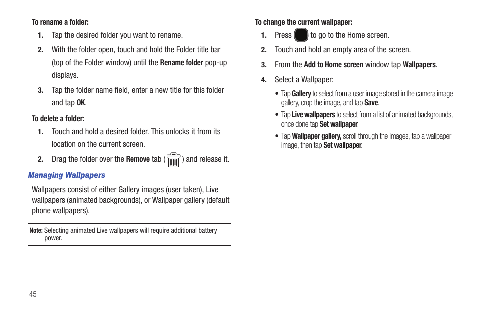 Samsung SGH-T589HBBTMB User Manual | Page 50 / 240