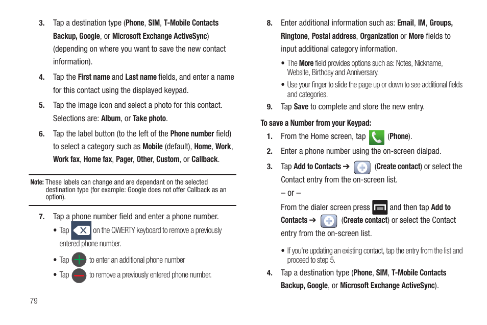 Samsung SGH-T589HBBTMB User Manual | Page 84 / 240