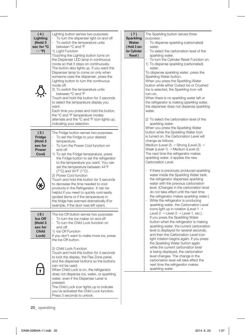 Samsung RF31FMEDBSR-AA User Manual | Page 20 / 156
