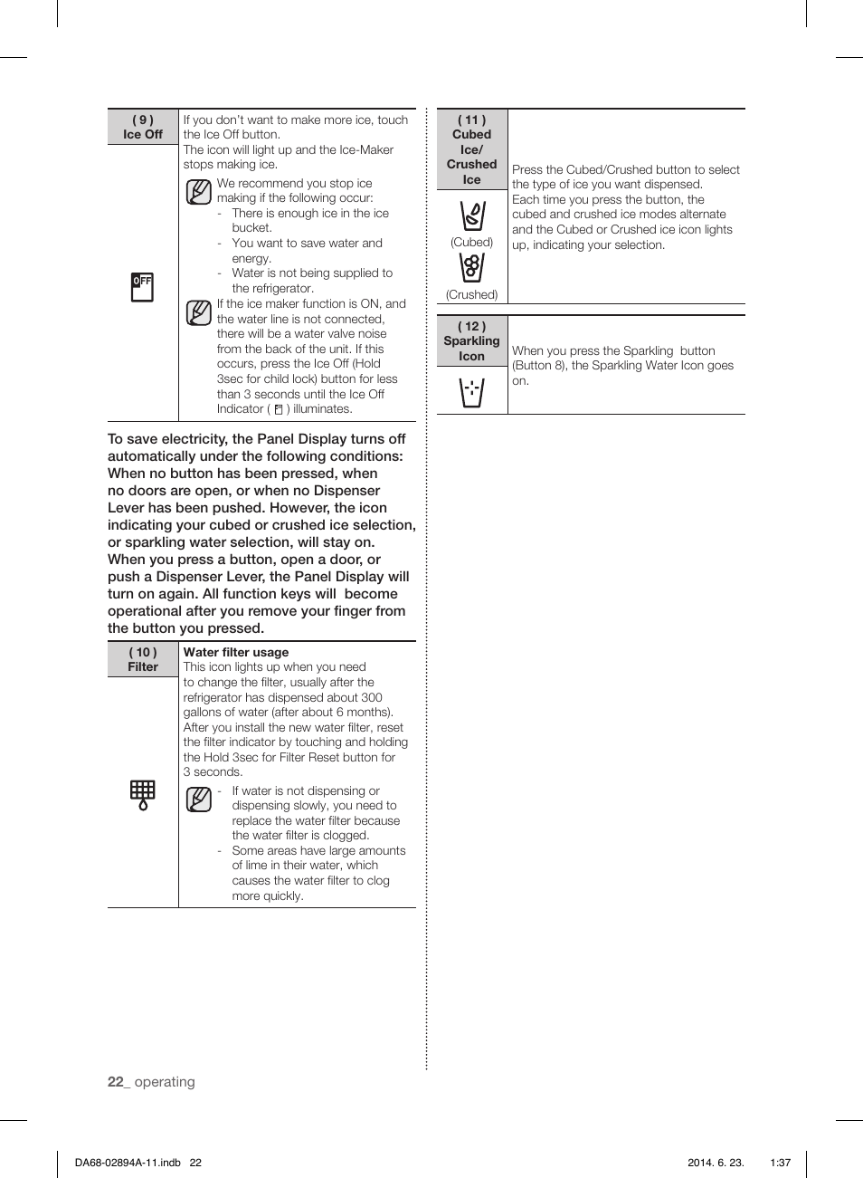 Samsung RF31FMEDBSR-AA User Manual | Page 22 / 156