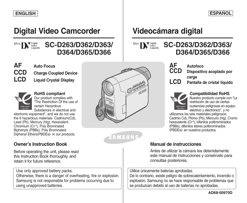 Samsung SC-D364-XAP User Manual | 106 pages