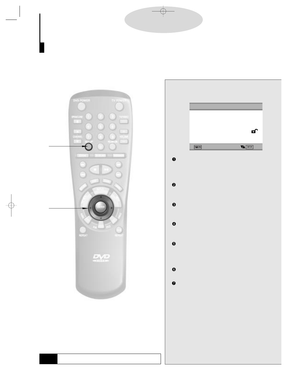 Sing the setup menu | Samsung DVD-839-XAA User Manual | Page 30 / 41