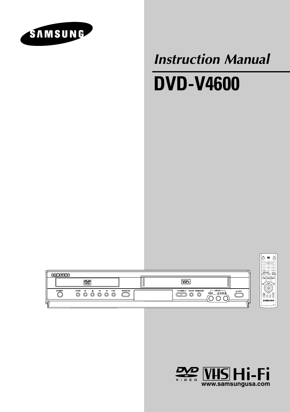 Samsung DVD-V4600-XAC User Manual | 37 pages
