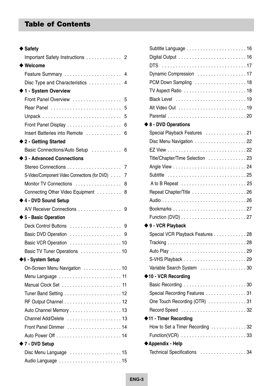 Samsung DVD-V4600-XAC User Manual | Page 4 / 37