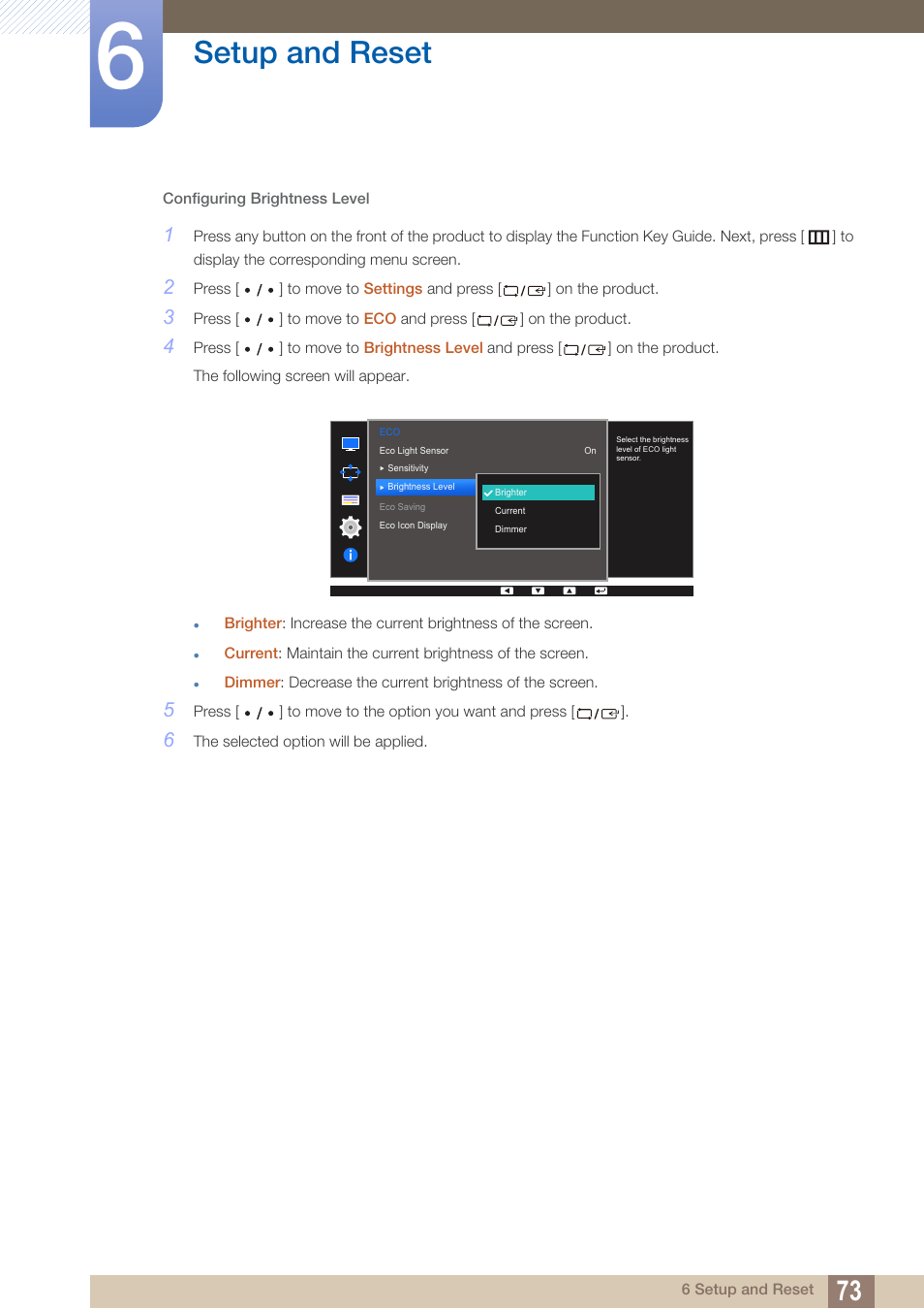 Setup and reset | Samsung LS27D85KTSR-ZA User Manual | Page 73 / 110