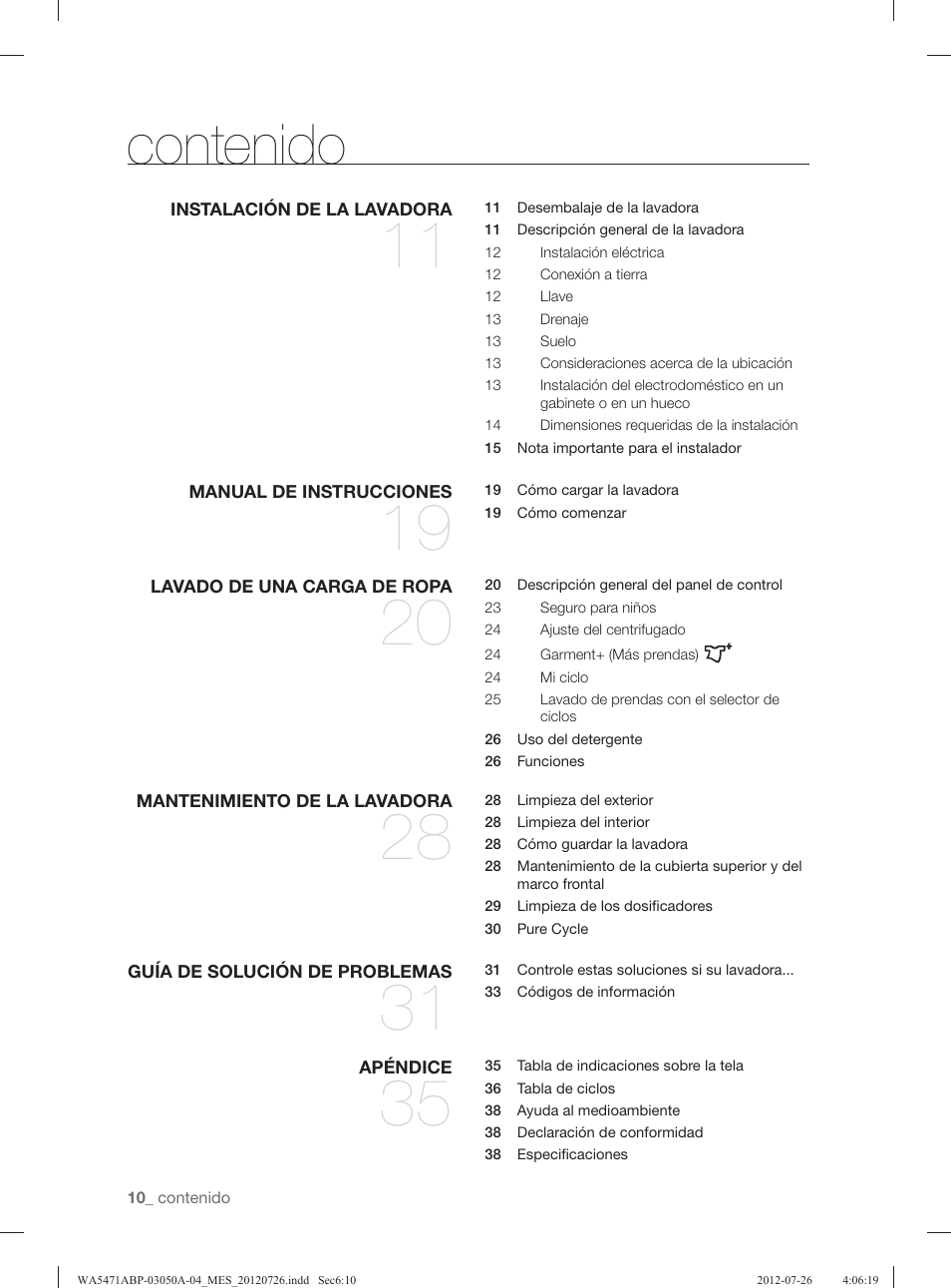 Samsung WA5471ABW-XAA User Manual | Page 54 / 132