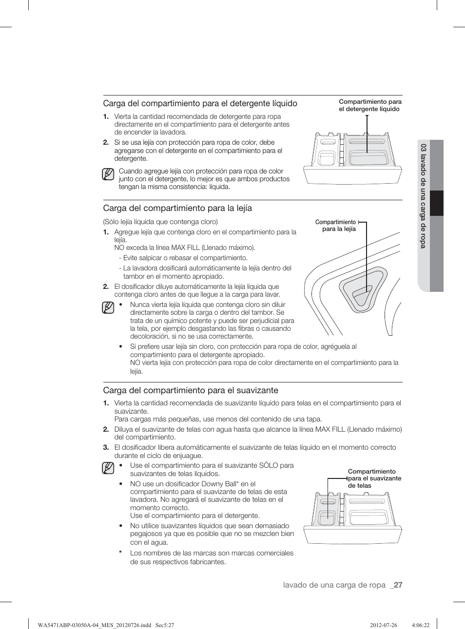 Samsung WA5471ABW-XAA User Manual | Page 71 / 132