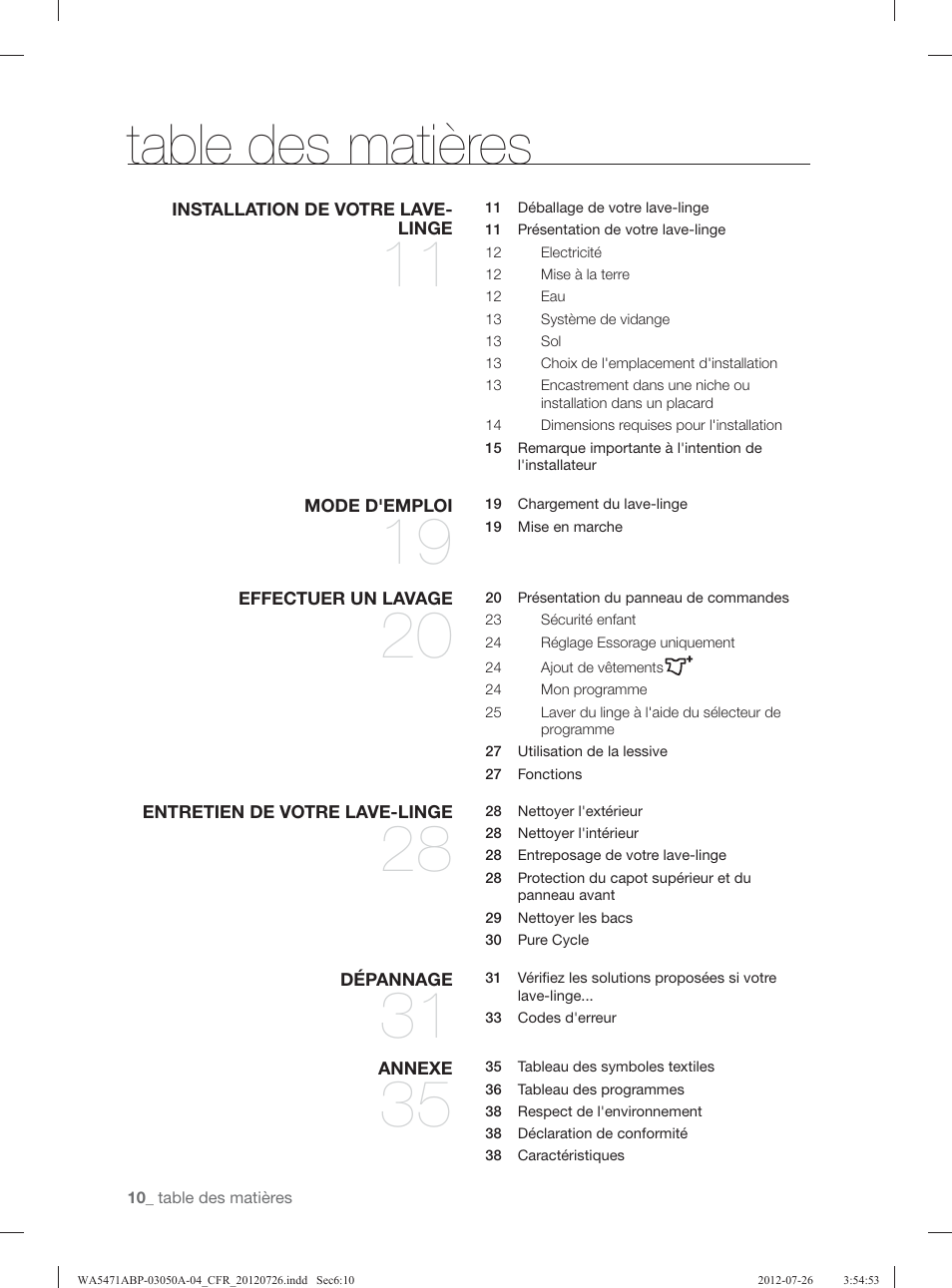 Samsung WA5471ABW-XAA User Manual | Page 98 / 132