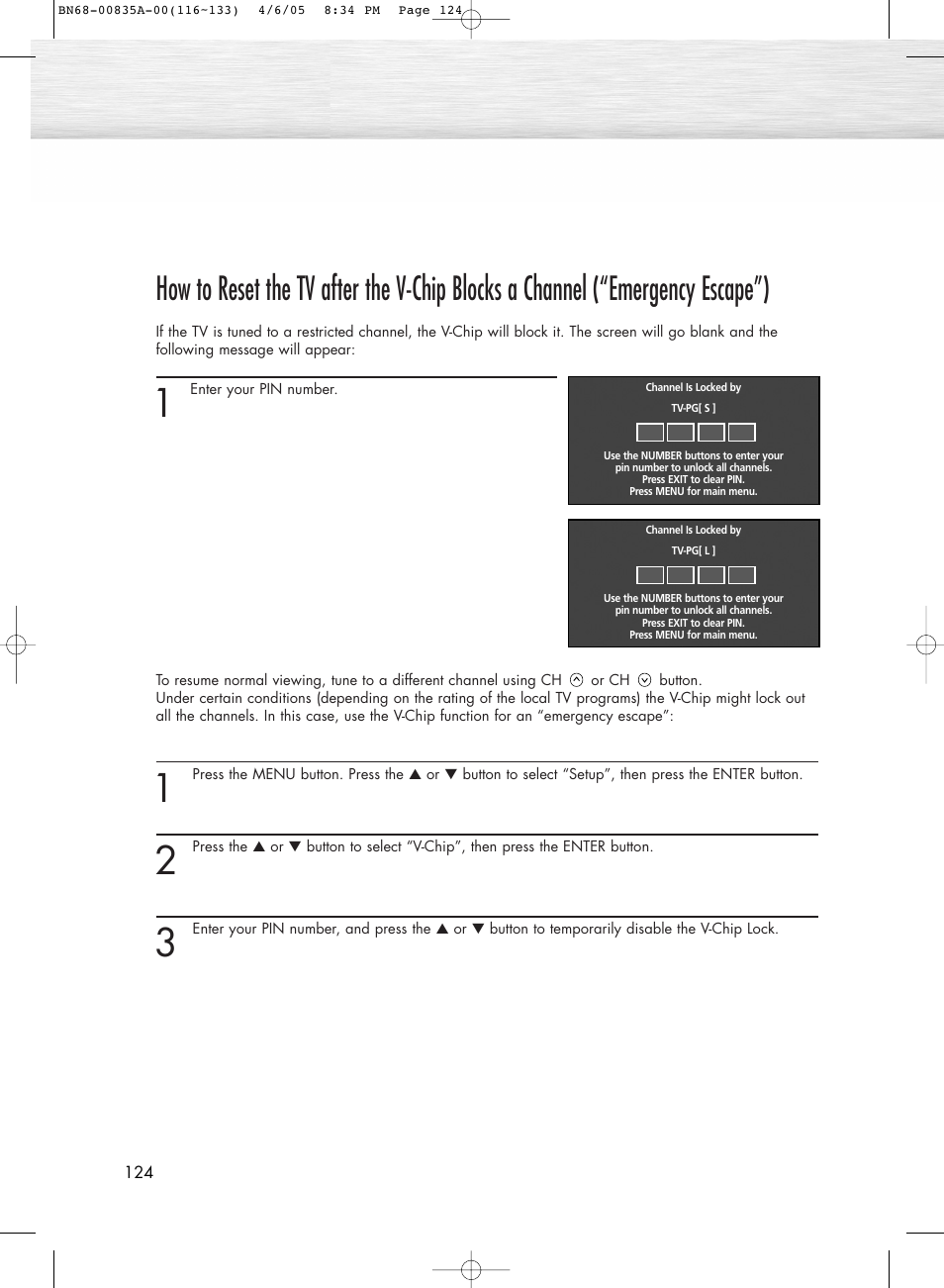 Samsung HPR5052X-XAP User Manual | Page 124 / 146