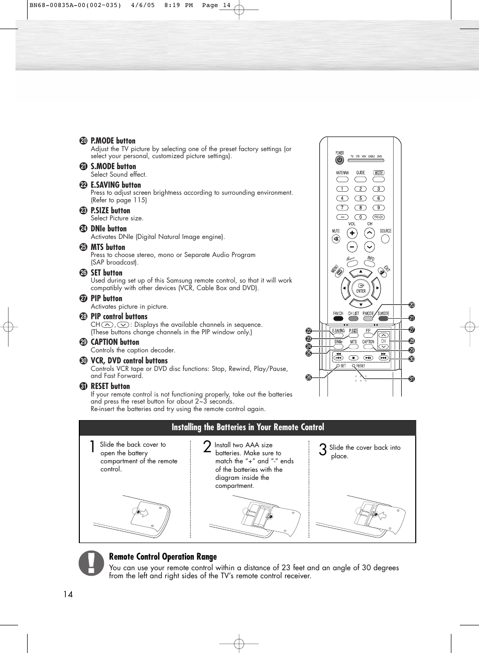 Samsung HPR5052X-XAP User Manual | Page 14 / 146