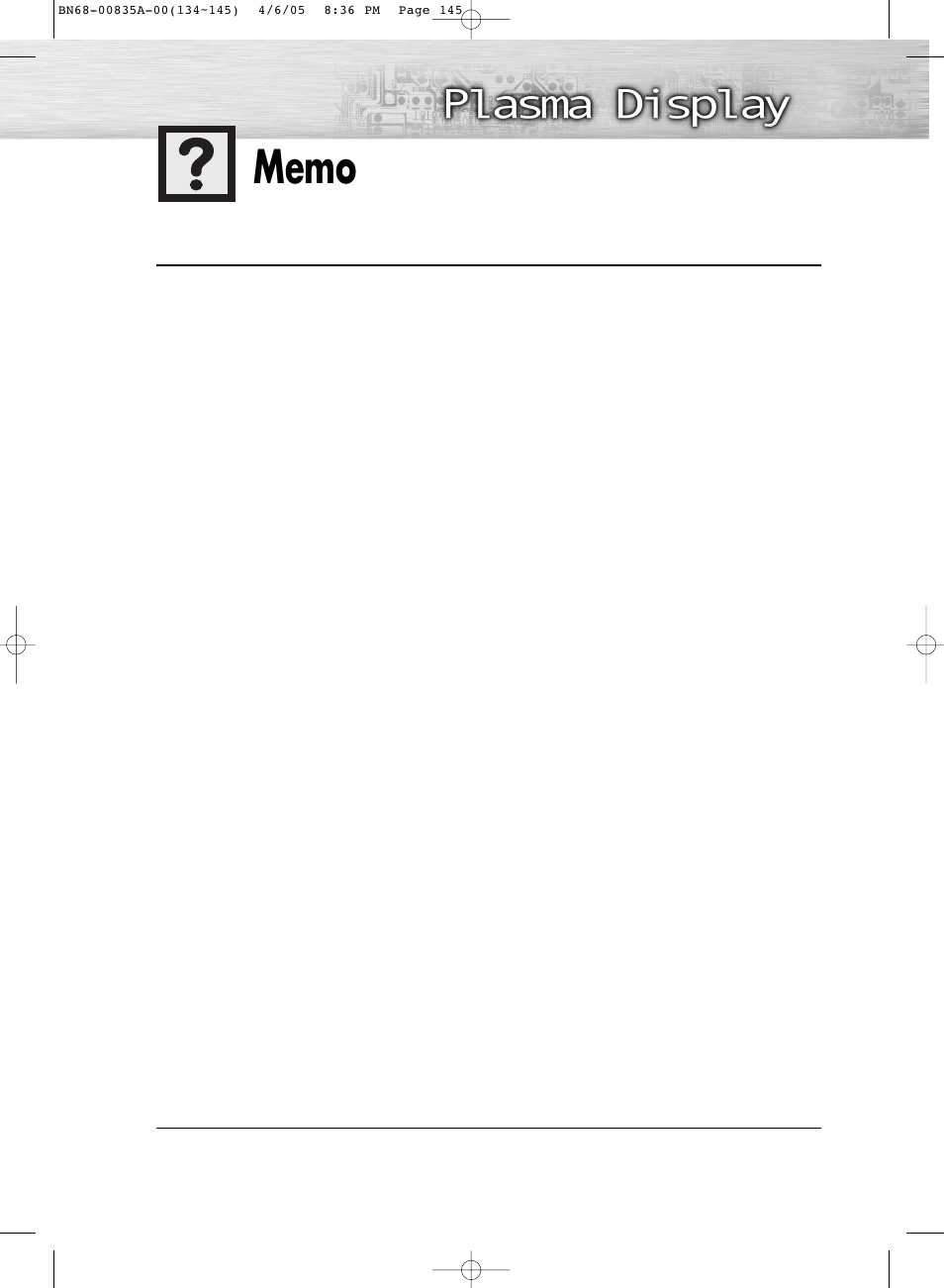 Samsung HPR5052X-XAP User Manual | Page 145 / 146