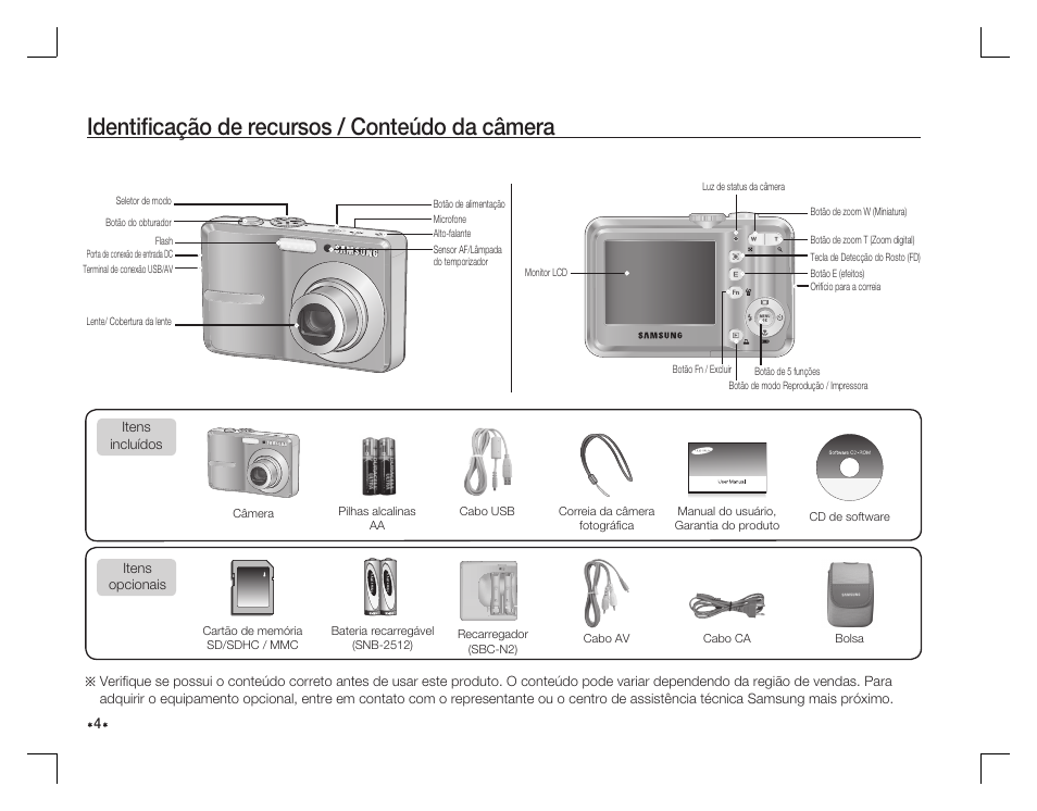 Identifi cação de recursos / conteúdo da câmera | Samsung EC-S860ZPBA-US User Manual | Page 101 / 114