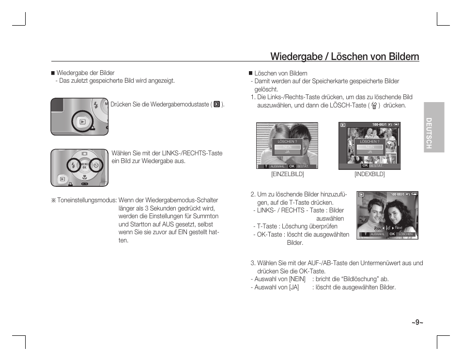 Wiedergabe / löschen von bildern | Samsung EC-S860ZPBA-US User Manual | Page 26 / 114