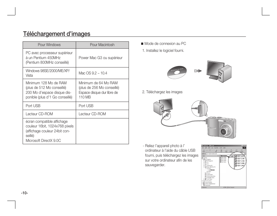 Téléchargement d’images | Samsung EC-S860ZPBA-US User Manual | Page 43 / 114