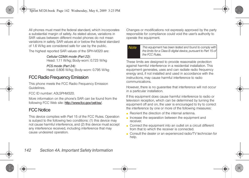 Fcc radio frequency emission, Fcc notice | Samsung SPH-M320ZSASPR User Manual | Page 156 / 172