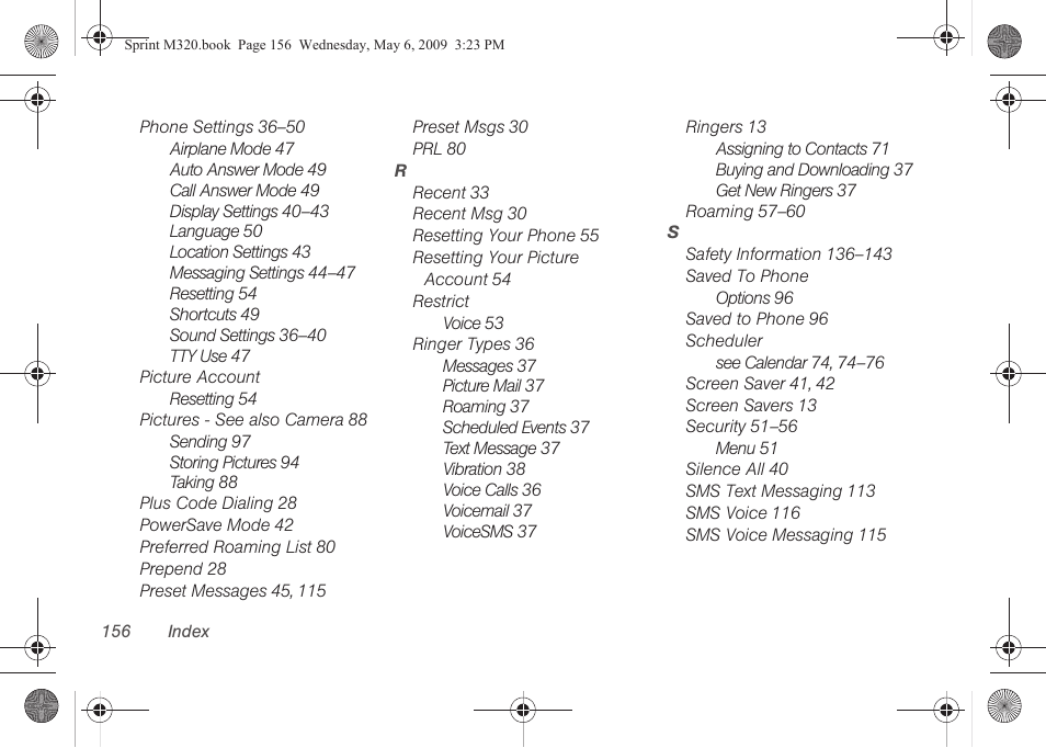 Samsung SPH-M320ZSASPR User Manual | Page 170 / 172