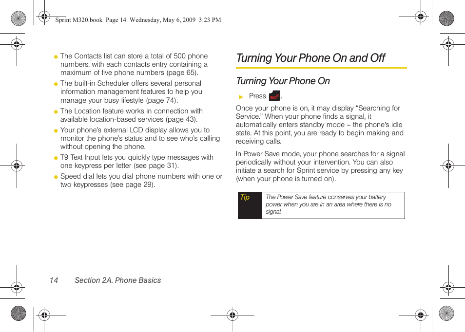 Turning your phone on and off, Turning your phone on | Samsung SPH-M320ZSASPR User Manual | Page 28 / 172