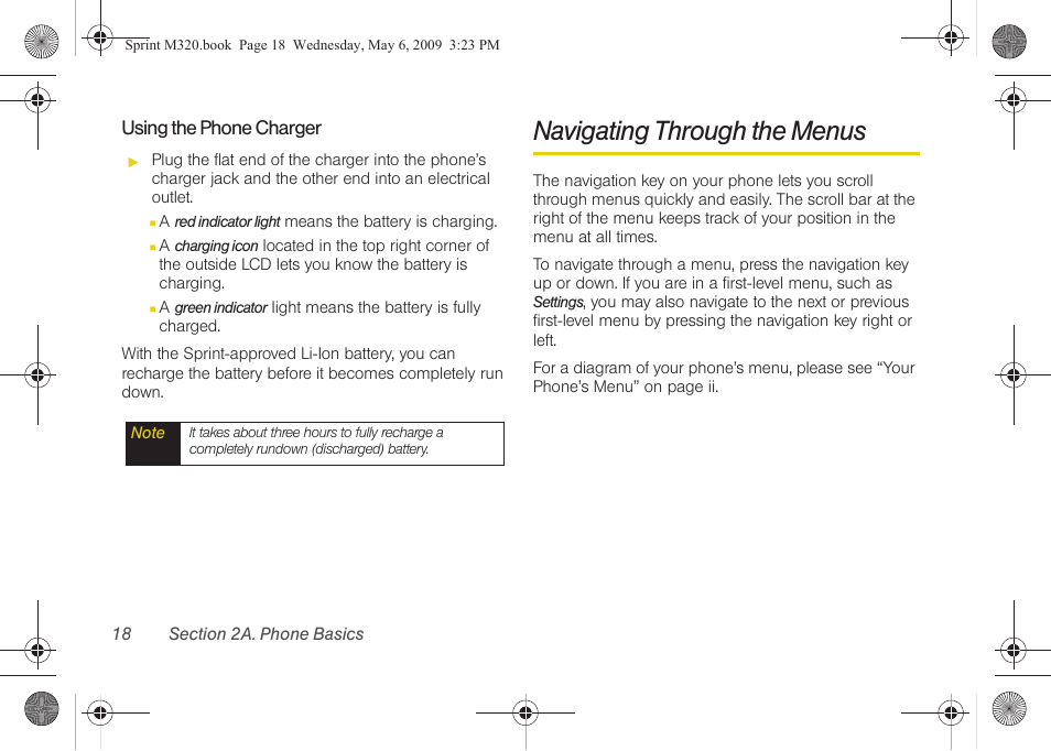 Navigating through the menus | Samsung SPH-M320ZSASPR User Manual | Page 32 / 172