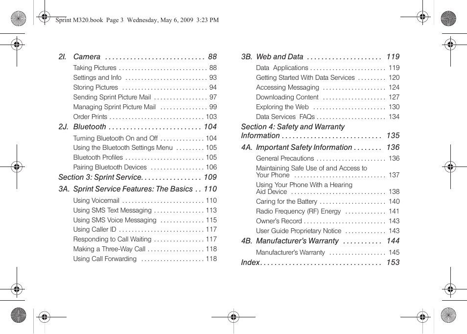 Samsung SPH-M320ZSASPR User Manual | Page 5 / 172