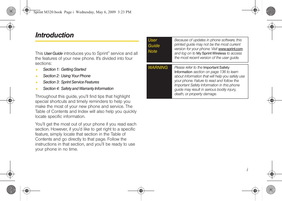 Introduction | Samsung SPH-M320ZSASPR User Manual | Page 7 / 172