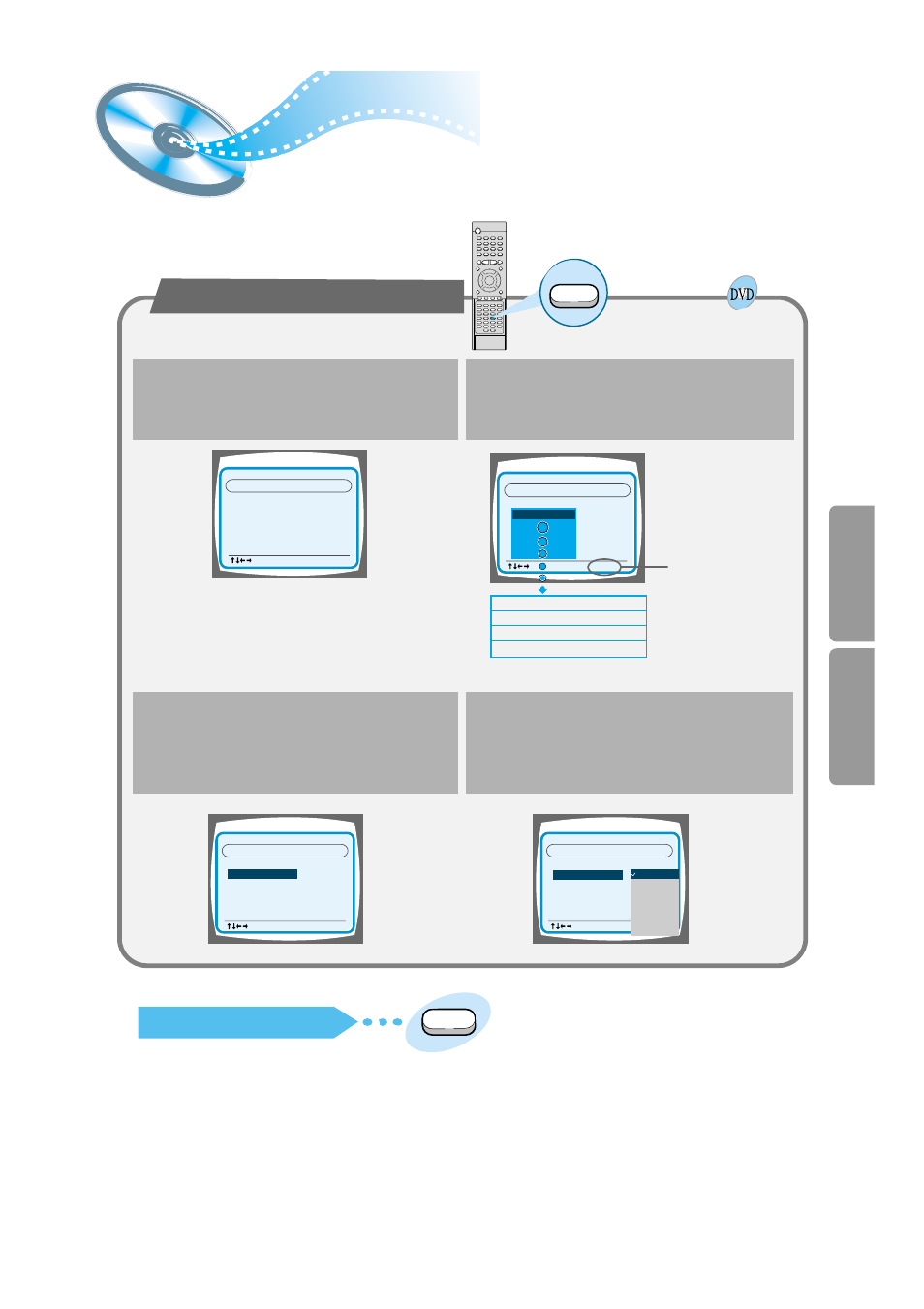 Setup, Setting up the language features, Opera tion setup | Samsung HTDM550UH-XAA User Manual | Page 29 / 48