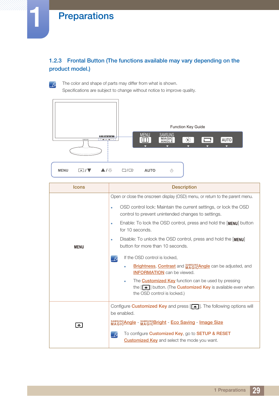 Preparations | Samsung LS22B150NS-ZM User Manual | Page 29 / 160
